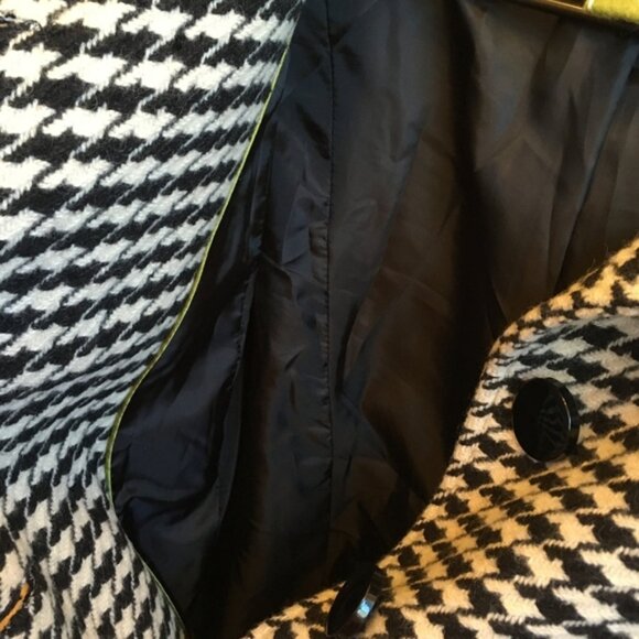 SOIA & KYO WOOL JACKET IN BLACK AND WHITE HOUNDSTOOTH PRINT - Picture 8 of 8